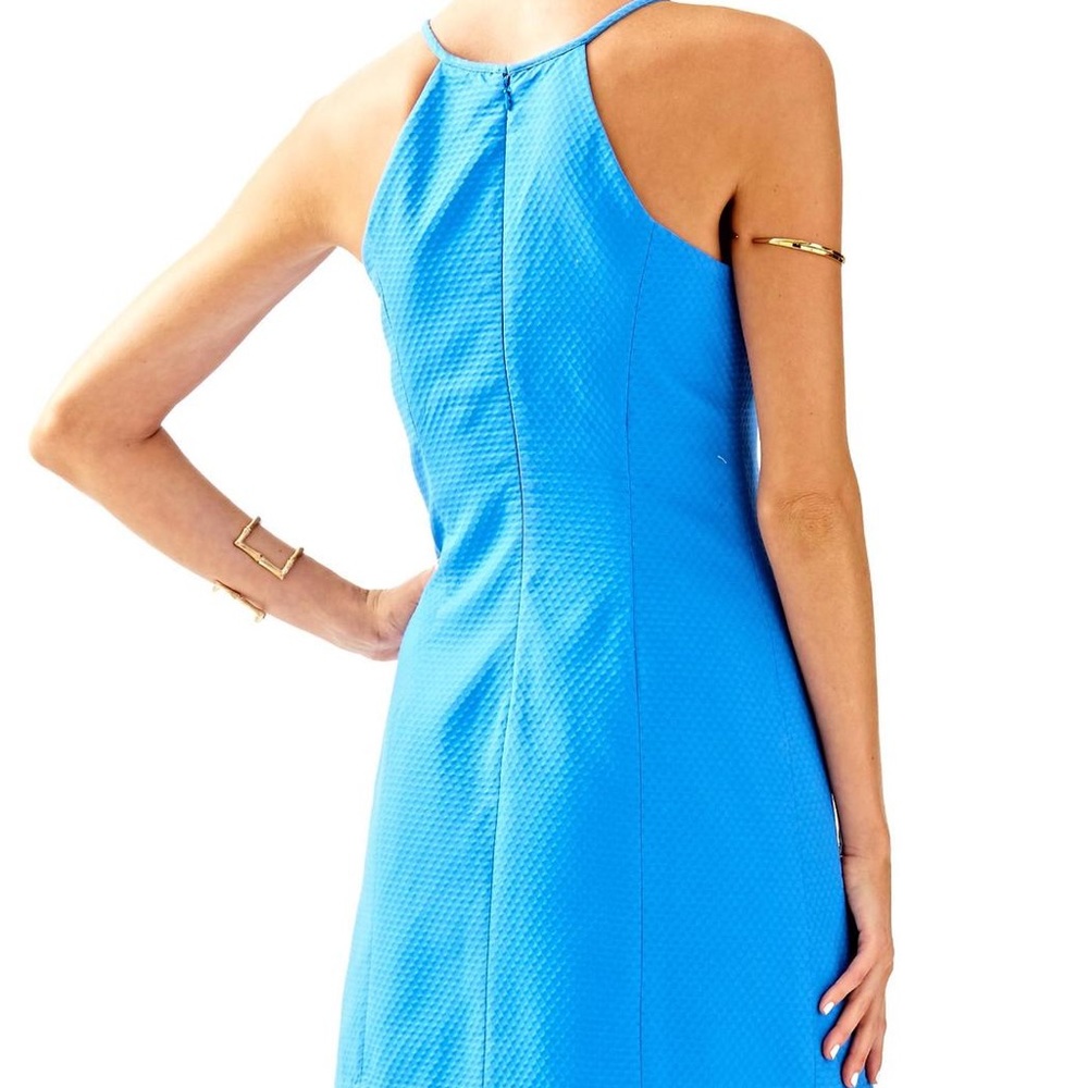 Lilly Pulitzer Pearl Blue and Gold Shift Dress - Picture 4 of 5
